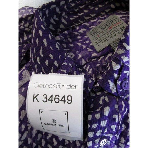 Joes Jeans Shirt Small Silk Military Top Button Up Sheer Unisex * - Picture 11 of 11